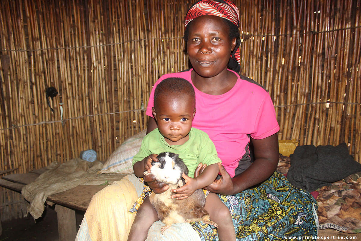 Figure 2: Child born the day PEx distributed the guinea pigs in Buyungule.